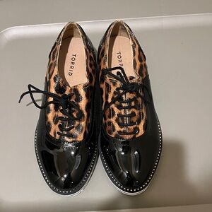 Torrid Leopard Print and Black Women's Flats